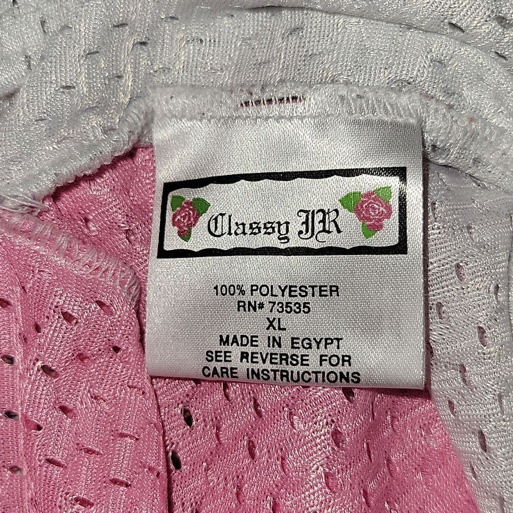 Womens Martha’s Vineyard Mesh Jersey Tank Top Pink White XL - Picture 3 of 6